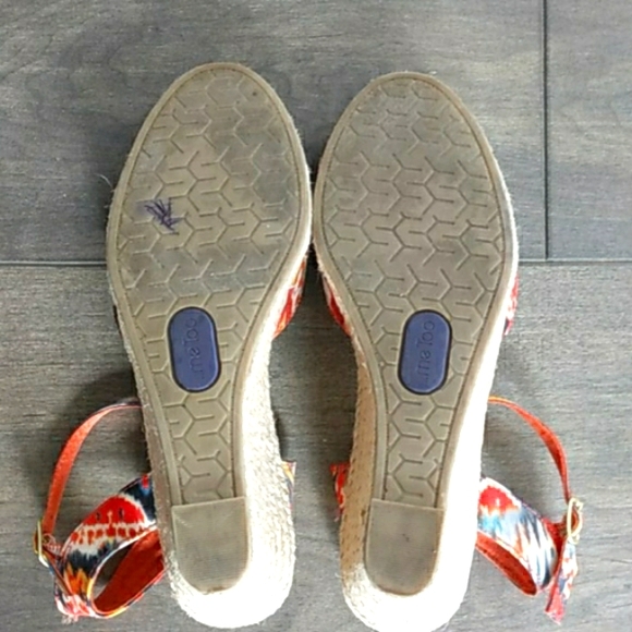 ME TOO PRINT ESPRIDRILLE WEDGE SANDALS 8.5 - Picture 8 of 8